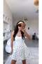 White Polka Dot Balloon Shorts Skirt
