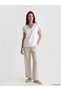 Lace Detailed 100% Cotton Women's T-Shirt (S6) - 2