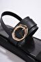Women's Black 2cm Heel Height Summer Comfortable Sandals Tr27My05A - 6