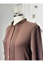 Women's New Season Ayrobin Fabric Buttoned Dress with Elastic Sleeves - 4