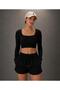 Shorts Two Pieces Black and Gray for Daily Wear - 2