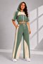 Women's Premium Summer Oversize Two-Piece Tracksuit Set - Hooded, Zippered, Short Sleeves, Loose Legs, Sporty Stylish Set