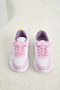 Children's Unisex Pink White Comfortable Fit Breathable Velcro Sneaker - 2