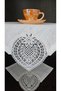 6 Piece Gardenia French Guipure Detailed Living Room Display Cabinet, Silver Napkin Holder - 6