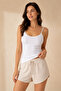 Women's 3-Piece Basic Undershirts with Ribbed Rope Straps - 95% Cotton & Flexible for Daily Use - 3