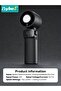 Portable Handheld Turbo Fan, Mini Personal Fans with TEC Cooling Plate＆LED Display, Foldable Cooling Fan for Outdoor Activities, Travel, Working, USB Rechargeable, 3600mAh B - 7