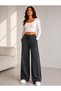 Modal Wide Leg Sweatpants with Pockets and Side Piping Detail