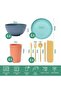 32-Piece Set of Wheat Straw Bowl Cup and Plate Tableware Set Dining Tableware Set, Bowl, Cup And Saucer Set - 6