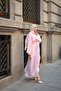 Women's Front Tie Cape Dress Pink - 4