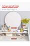 LED Mirror Make up Table, Modern Minimalist Bedroom Dressing Table, Vanity Table with 7 Drawers for Storage - 4