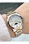 Functional Steel Cord Silver-Gold Color Women Wrist Watch Es6910Mr