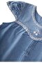فستان جينز مطرز للأطفال من عمر 1-7 سنوات باللون الأزرق - 4