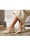 Women's Sity Beige Crocodile 6 cm Thin Heeled Stiletto - 7