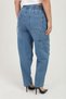 Plus Size High Waist Stone Detailed Lycra Denim Mom Fit Women's Trousers - 5