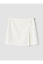 White Bow Detailed Girls' Short Skirt - 2