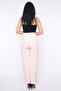 Women's Pink Turkish Pants with Side Buttons - 6
