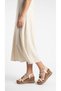 Kavora Women's Suede Bright Color Stone Embellished Wooden Heel Bow Tie Natural Stone Look Ankle Elastic Tie Short Heel Sandals - 2