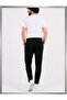 Men's Black Slim Fit Fabric Pants Jogger - 3