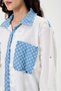 Women's White Italian Floral Embroidered Scalloped Oversize Shirt Tunic 40 - 46 Size - 4
