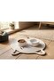 Cat Dog Wicker Food Water Bowl Mat 25 cm Scratching Mat White - 2