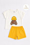 Boy's Printed Combed Cotton Shorts Set 3-5 Years I Cotton Combed Shorts Set I Short Sleeve Shorts Combed Cotton Set - 7