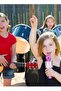 Bluetooth Microphone, 5 in 1 Wireless Microphone for Kids Adults, Dancing LED Lights Portable Speaker Karaoke Machine for Home KTV Party Singing (Purple) - 4
