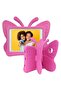 Kids iPad 6th/5th Gen, Air 2 Case, Cute Butterfly Shockproof EVA Foam Stand Cover - Rose