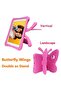 Kids iPad 6th/5th Gen, Air 2 Case, Cute Butterfly Shockproof EVA Foam Stand Cover - Rose - 5