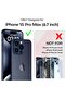 iPhone 15 Pro Max Case, 5-in-1 Clear Case with 2X Screen Protector + 2X Camera Lens Protector, Militarized Drop Defense Slim Phone Case 6.7 inch - 6