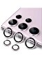 Camera Lens Protector for Samsung S23 Ultra 5G, 9H Tempered Glass Metal Ring Cover, Set of 5 (Lavender)