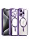 Electroplated Case for iPhone 15 Pro Max 6.7-Inch, Camera Lens Protection, MagSafe, TPU (Purple)