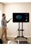 Black Rolling TV Cart for 32" to 65" LCD LED Plasma Flat Panel Screen | Mobile Stand with Wheels (STAND-TV03E) - 2
