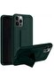 iPhone 16 Pro Green Magnetic Kickstand Case with Premium Silicone Grip, Vertical & Horizontal Hand Strap, and Multi-Stand - 4