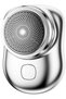 Mini Electric Shaver, Portable Men Electric Shaver USB Rechargeable Men Grooming Razor, Pocket Size Mini Shaver Washable for Travel (Silver).