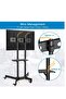 Mobile TV Cart with Wheels for 32-65 Inch LCD LED Plasma Flat Screen TVs - Height Adjustable - 5