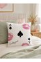 Lucky Girl Ace of Spades Lip Printed Pop Art Decorative Throw Pillow Cover Modern Decor 43X43 cm - 8