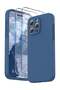 Design for iPhone 15 Pro Max Case [2 x Screen Protectors & 1 x Lanyard], Liquid Silicone Protection for Each Lens Shockproof Cover for iPhone 15 Pro Max 6.7 inch 2023, Blue Jay