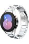 Silver Stainless Steel Metal Band for Samsung Galaxy Watch 7FE/6/5/4, 5 Pro, 6 Classic
