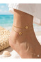 Star Symbol Steel Anklet - Gold - 3