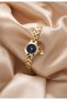 Apolia Women's Gold Steel Cord Navy Blue Dial Heart Charm Detailed Luxury Elegant Women's Wristwatch 2026 - 2