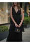 Black Openwork Dress - 4