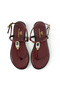 Maia Vega Stone Sandals - Burgundy