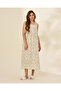 Women Ivory And Yellow Floral Nightgown - 4
