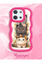 Poco C85 Compatible Case Camera Protector Red Silicone Couple Phone Case Cat Pattern - 2