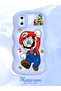 iPhone X Compatible Case Camera Protector Blue Silicone Couple Phone Case Mario Pattern - 2