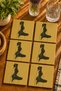 Minimalist Line Art Female Figure Modern Set of 6 Coasters - Uv Printing Mdf - 10X10 cm
