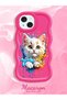 iPhone 14 Plus Compatible Case with Camera Protection Red Silicone Couple Phone Case Cat Pattern - 2