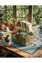 Wicker Weave Metal Wire Decorative Organizer Basket Natural Handmade Vase - 2