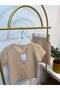 Girl's and Boy's Beige Muslin Shorts Set - 5