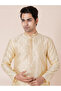 Mens Self Design Jacquard Silk Kurta Set - 5